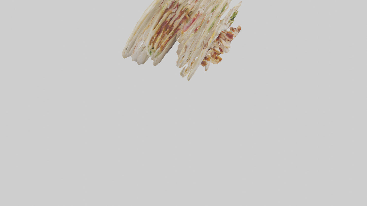 Chicken bacon ranch wrap model 3D model