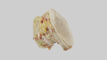 Chicken bacon ranch wrap model 3D model