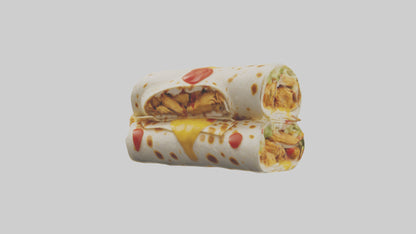 Chicken burrito model 3D model
