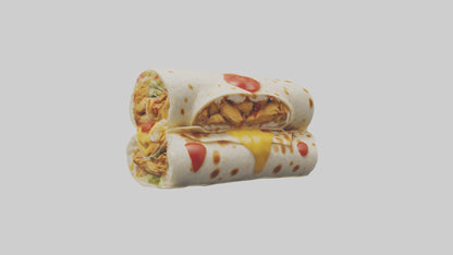 Chicken burrito model 3D model