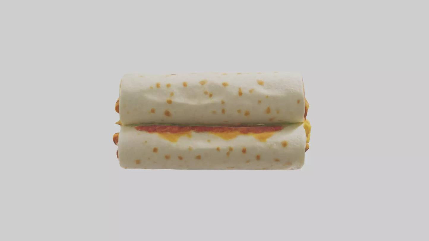 Chicken burrito model 3D model