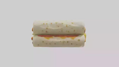 Chicken burrito model 3D model