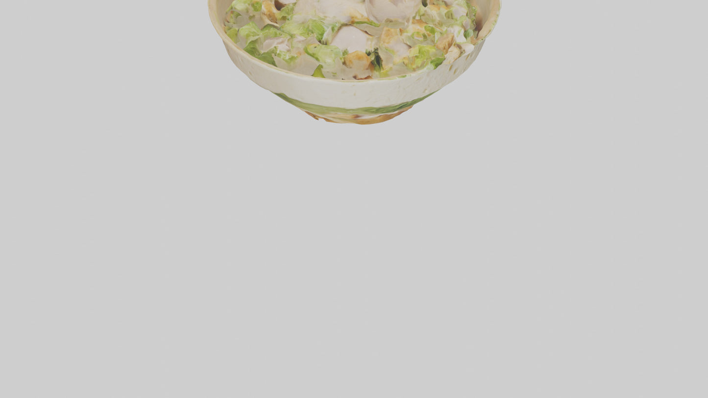 Chicken Caesar salad model 3D model