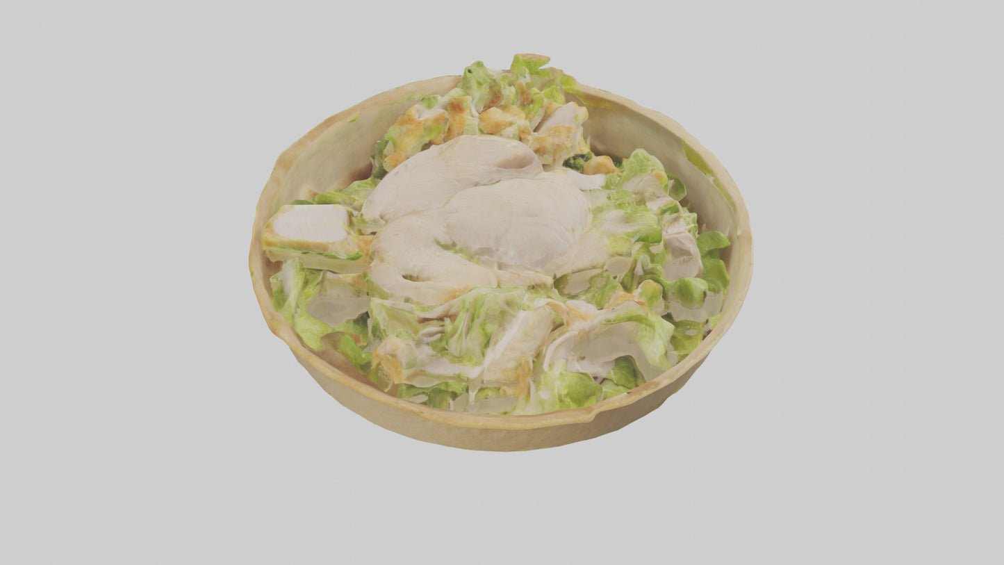 Chicken Caesar salad model 3D model