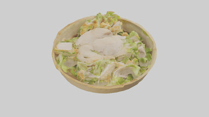 Chicken Caesar salad model 3D model