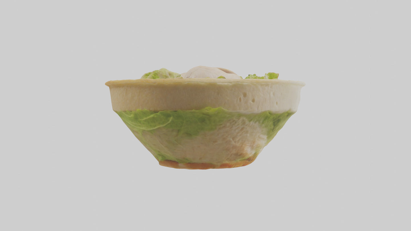 Chicken Caesar salad model 3D model