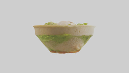 Chicken Caesar salad model 3D model