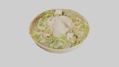 Chicken Caesar salad model 3D model