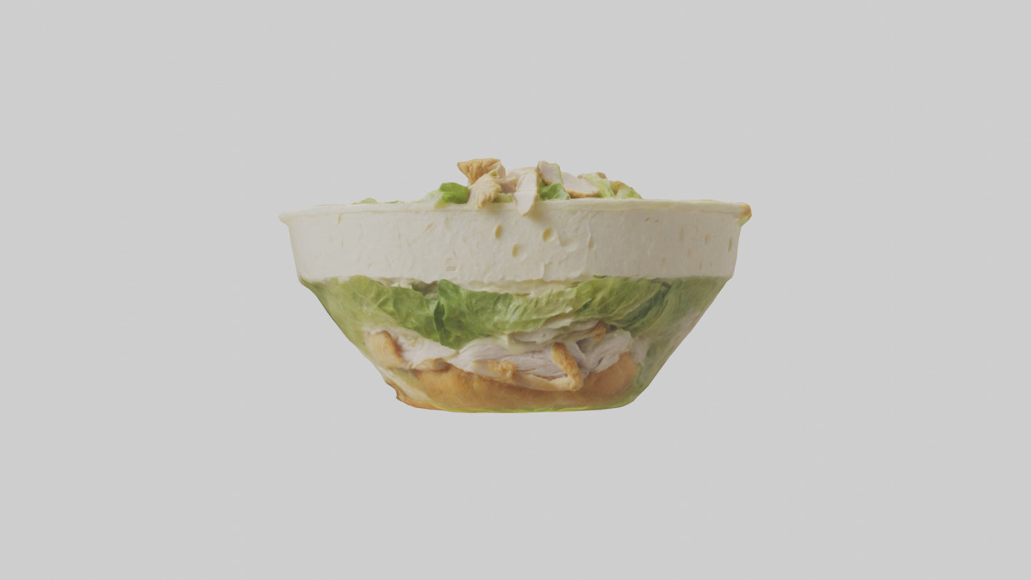 Chicken Caesar salad model 3D model