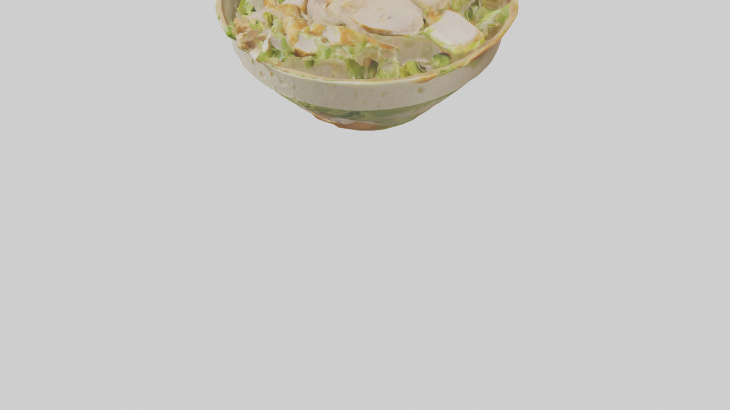 Chicken Caesar salad model 3D model