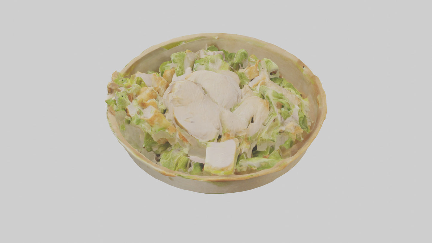 Chicken Caesar salad model 3D model