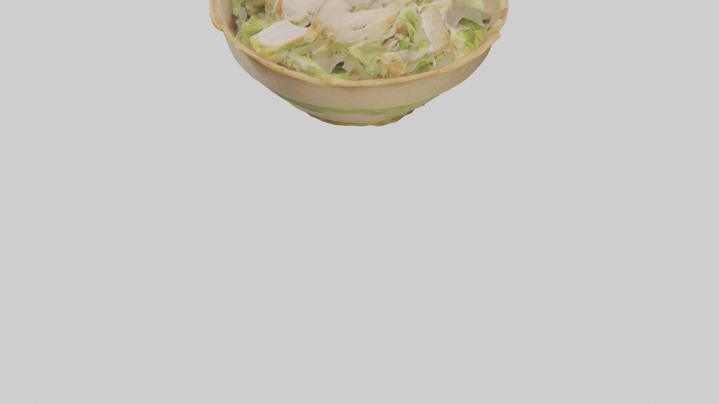 Chicken Caesar salad model 3D model