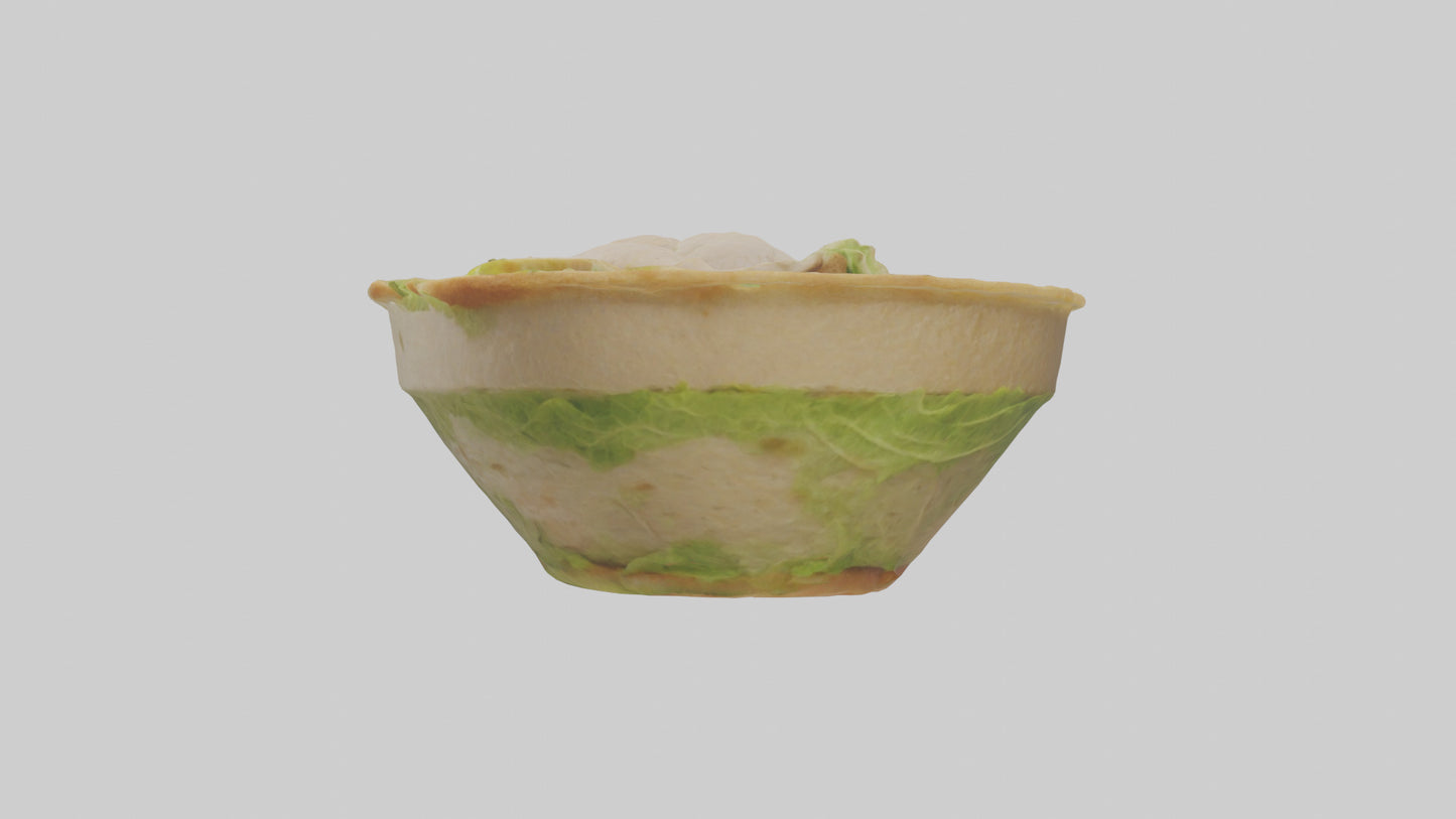 Chicken Caesar salad model 3D model