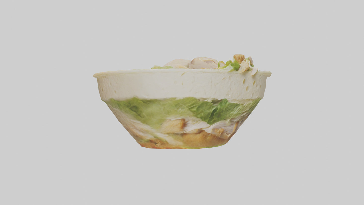 Chicken Caesar salad model 3D model
