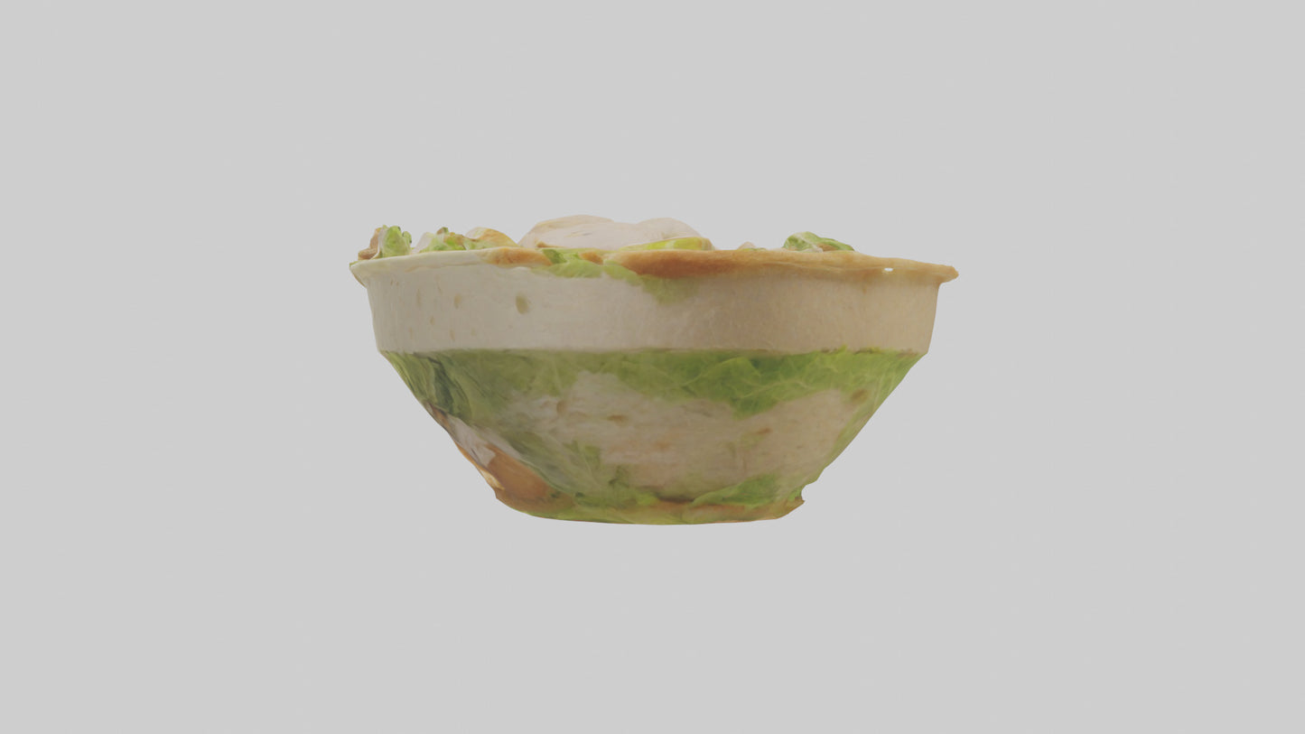 Chicken Caesar salad model 3D model