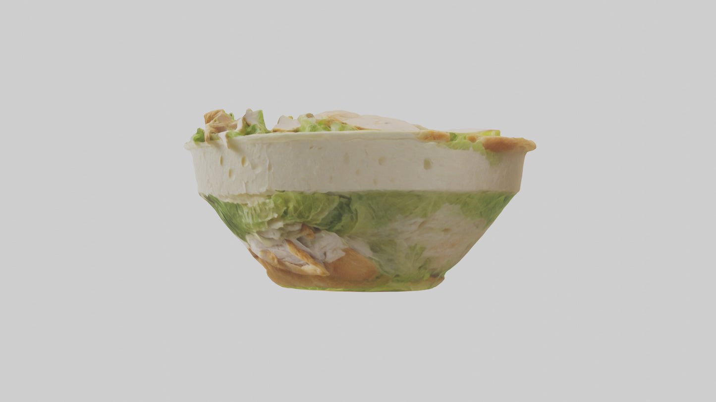 Chicken Caesar salad model 3D model