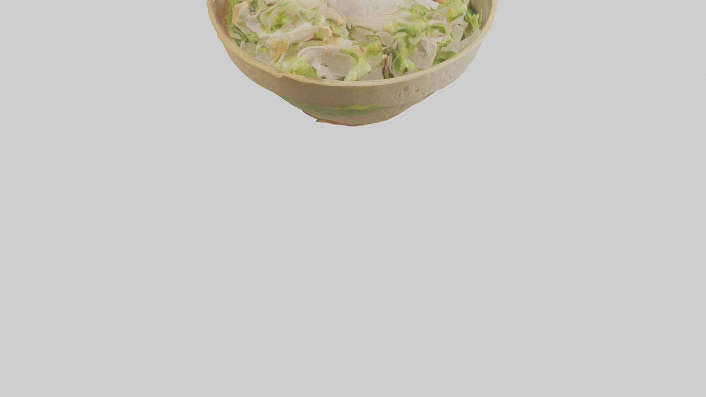Chicken Caesar salad model 3D model