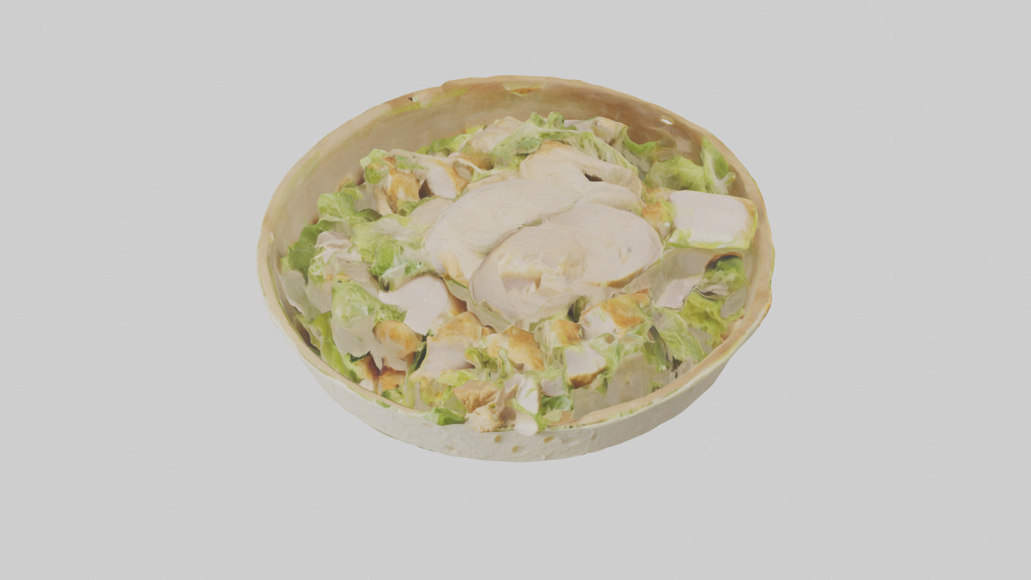 Chicken Caesar salad model 3D model