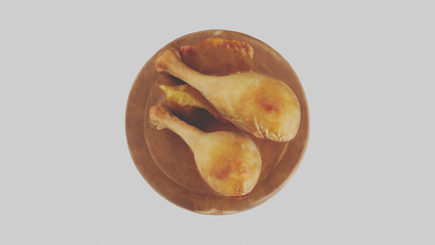 Chicken drumsticks model 3D model