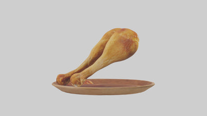Chicken drumsticks model 3D model