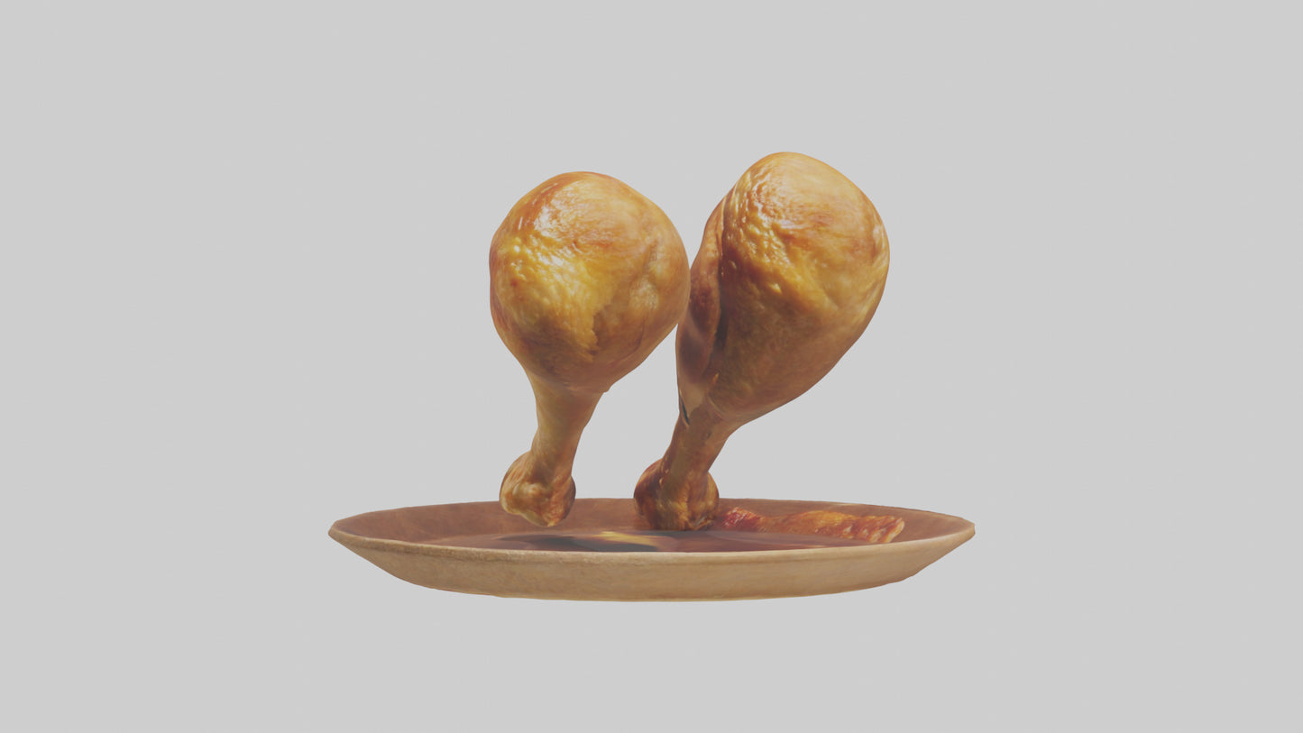 Chicken drumsticks model 3D model