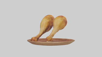 Chicken drumsticks model 3D model