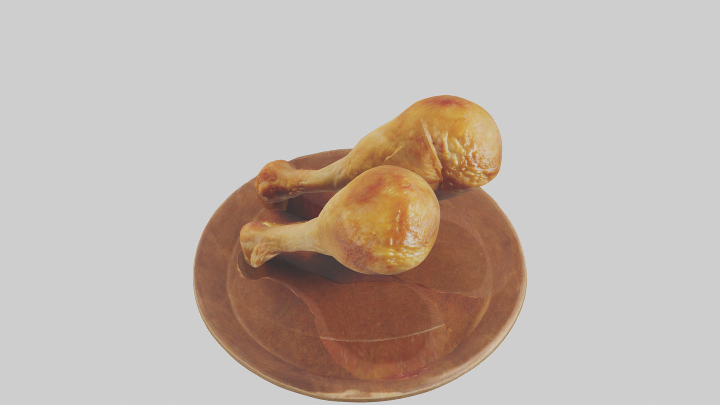 Chicken drumsticks model 3D model