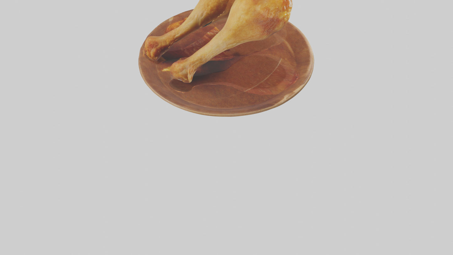 Chicken drumsticks model 3D model