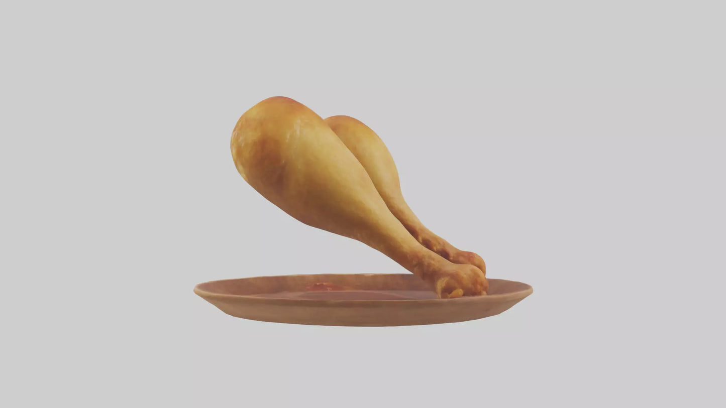 Chicken drumsticks model 3D model