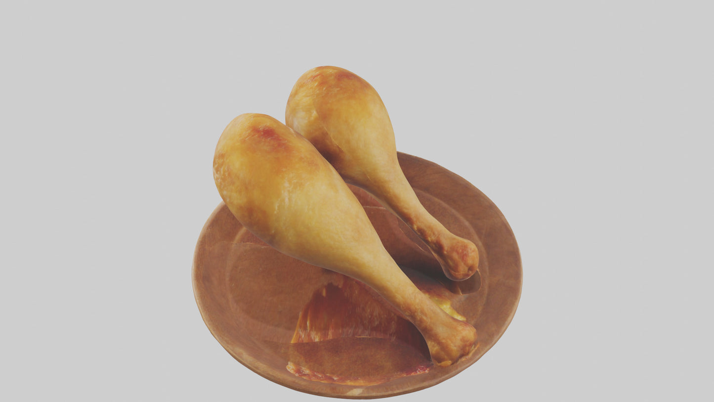 Chicken drumsticks model 3D model