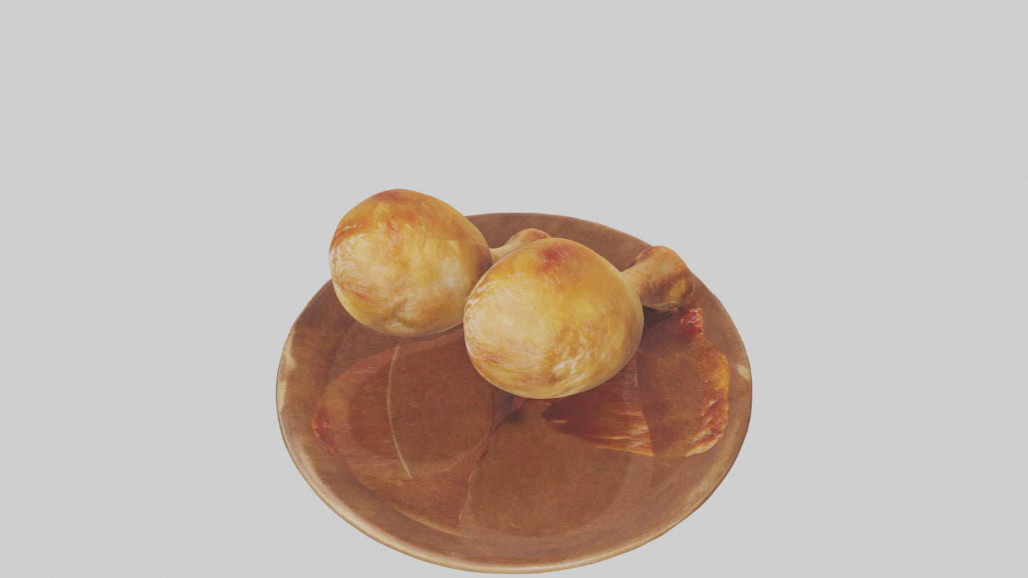 Chicken drumsticks model 3D model