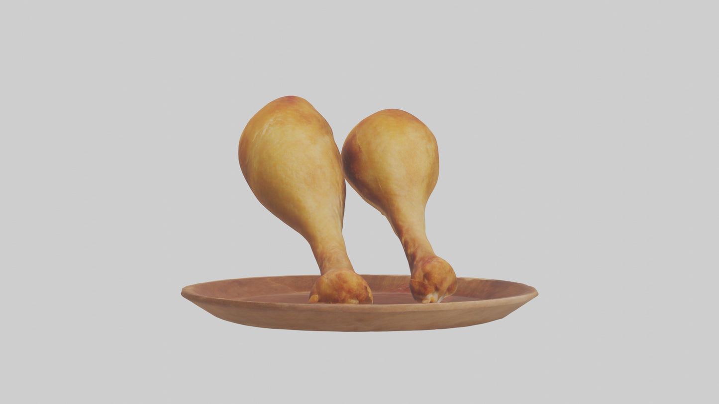 Chicken drumsticks model 3D model