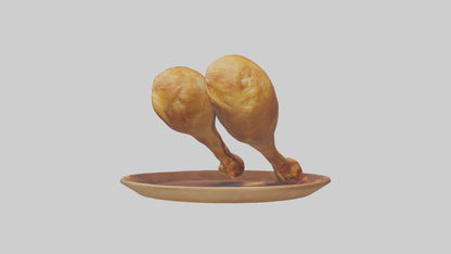 Chicken drumsticks model 3D model