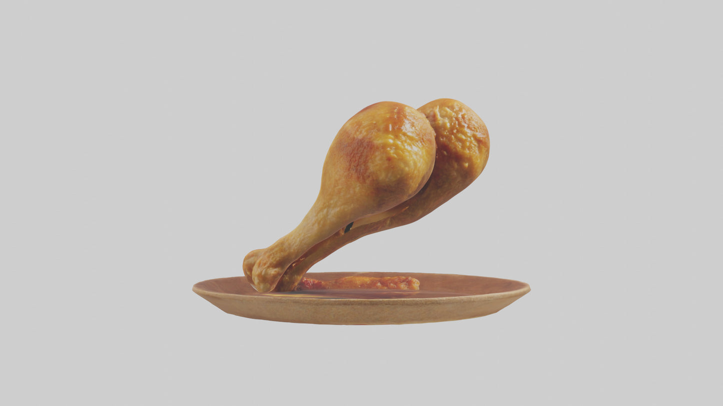 Chicken drumsticks model 3D model