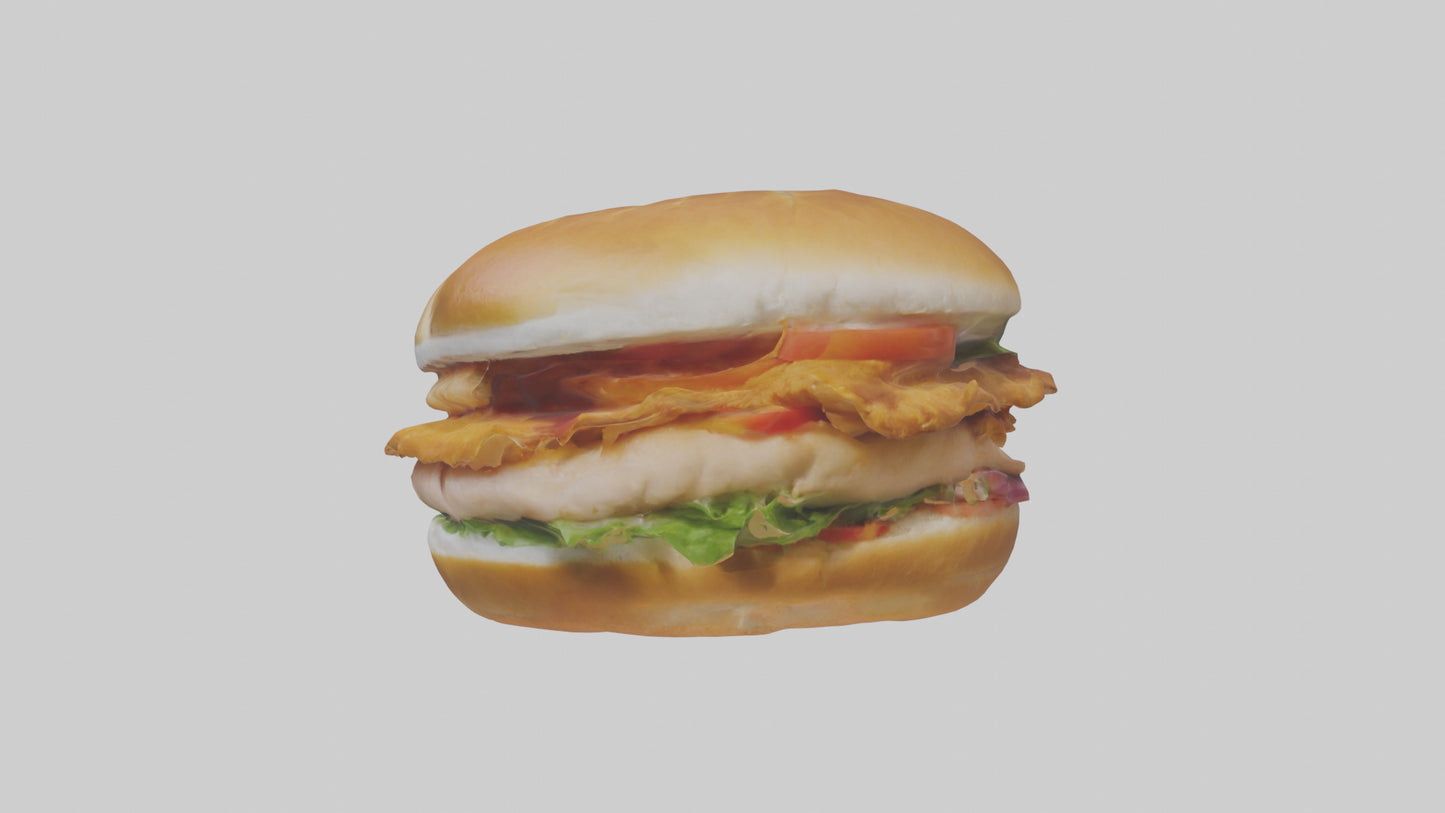 Chicken fillet sandwich model 3D model