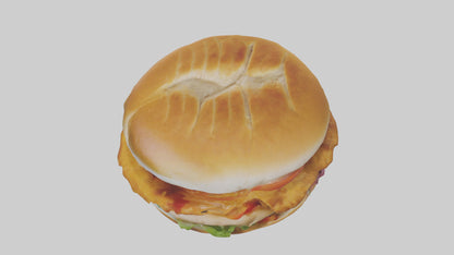 Chicken fillet sandwich model 3D model
