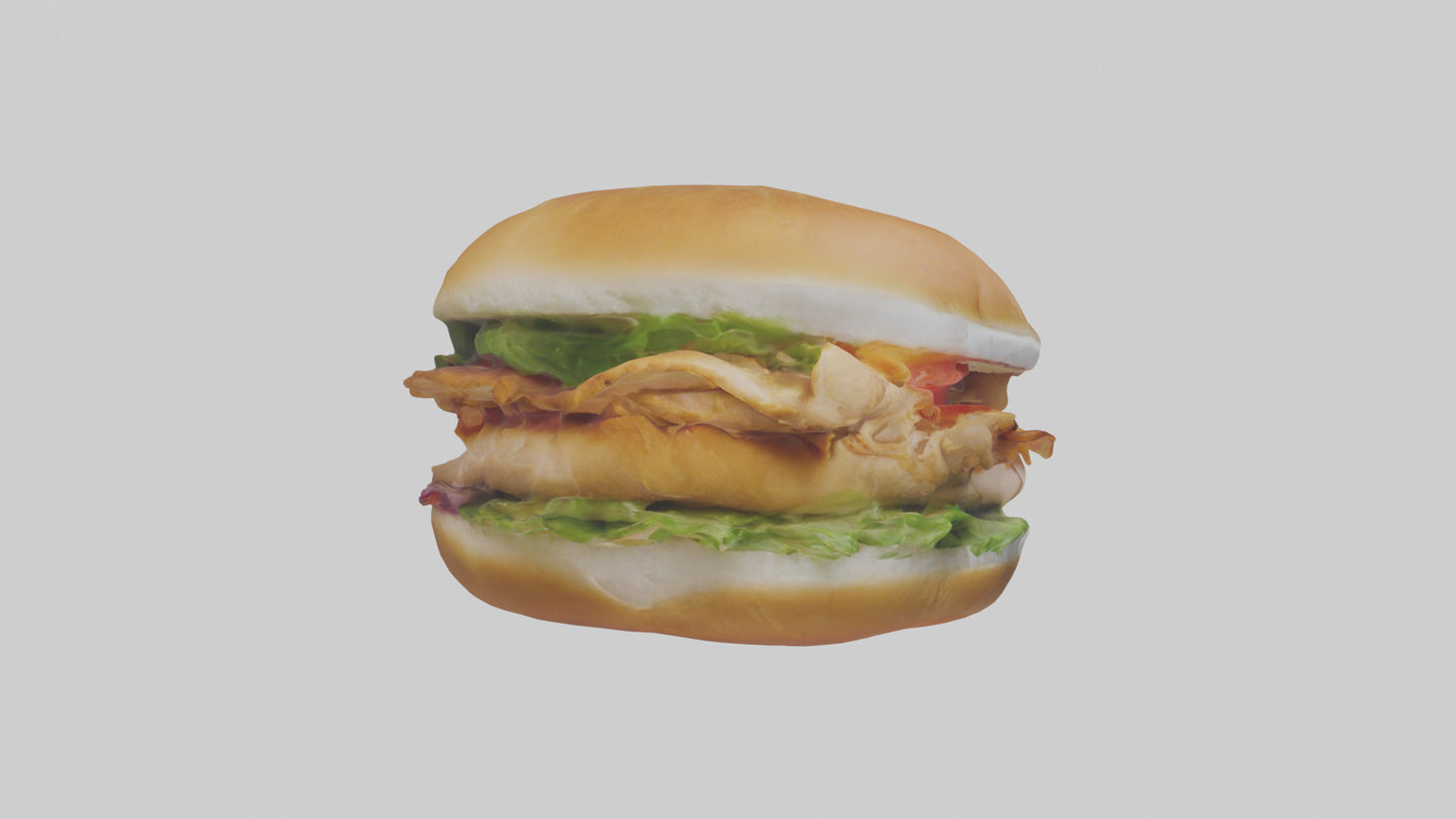 Chicken fillet sandwich model 3D model