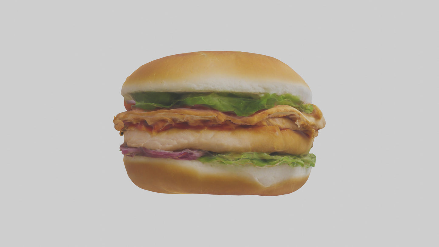 Chicken fillet sandwich model 3D model