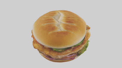 Chicken fillet sandwich model 3D model