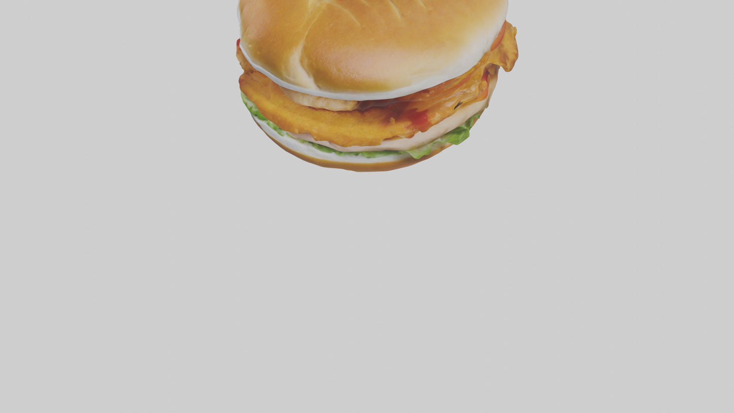 Chicken fillet sandwich model 3D model