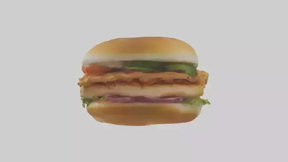 Chicken fillet sandwich model 3D model
