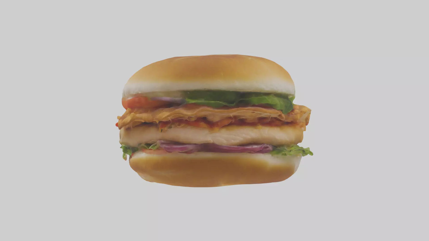 Chicken fillet sandwich model 3D model