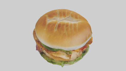 Chicken fillet sandwich model 3D model