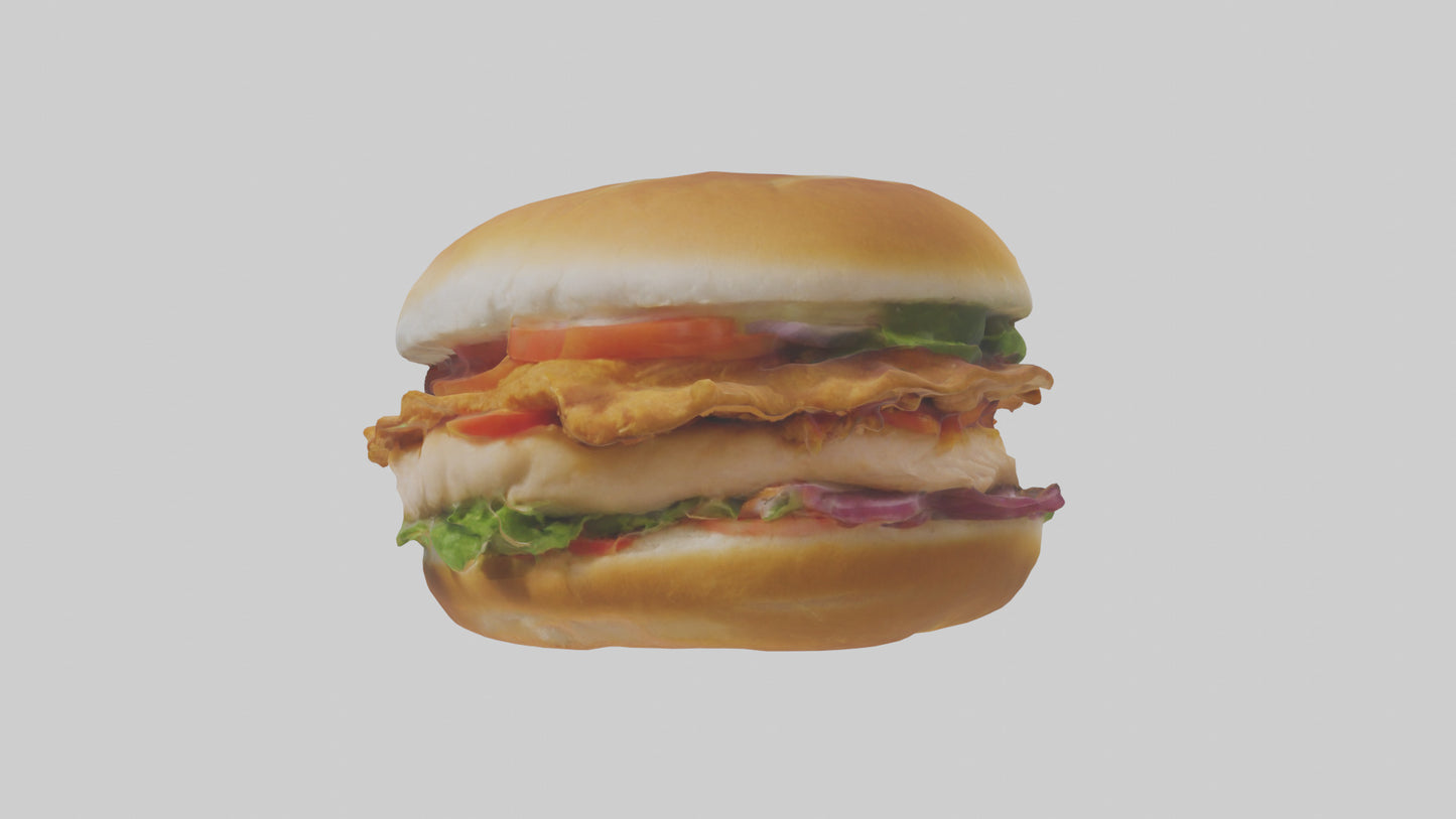 Chicken fillet sandwich model 3D model
