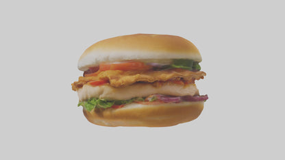 Chicken fillet sandwich model 3D model