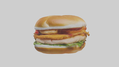 Chicken fillet sandwich model 3D model