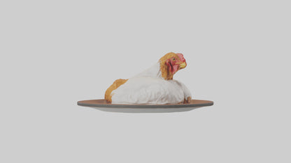 Chicken fried chicken model VR / AR / low-poly
