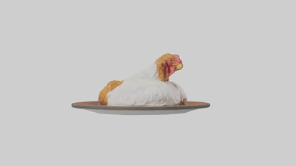 Chicken fried chicken model VR / AR / low-poly