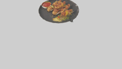 Chicken fried chicken model VR / AR / low-poly