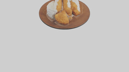 Chicken fried chicken model VR / AR / low-poly